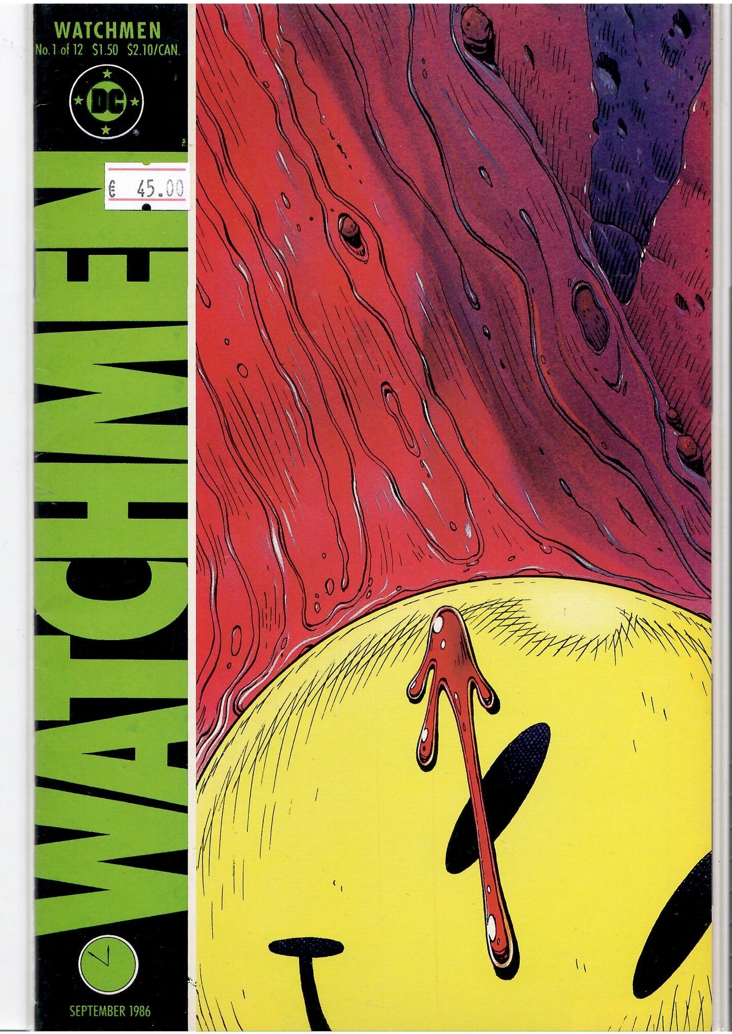 Watchmen #1 (1986) Classic story Classic cover VF