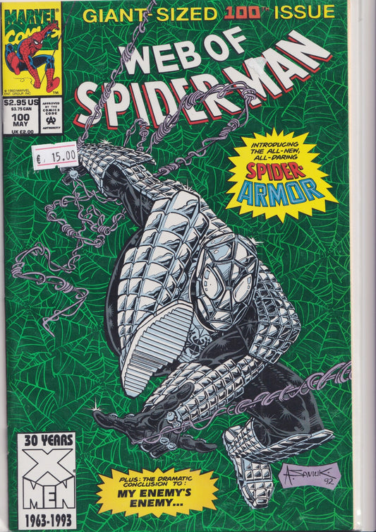 Web of Spider-Man #100 (1992)  foil cover VF