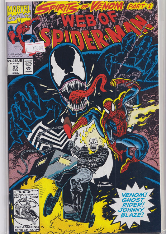 Web of Spider-Man #90 (1992) Venom VF