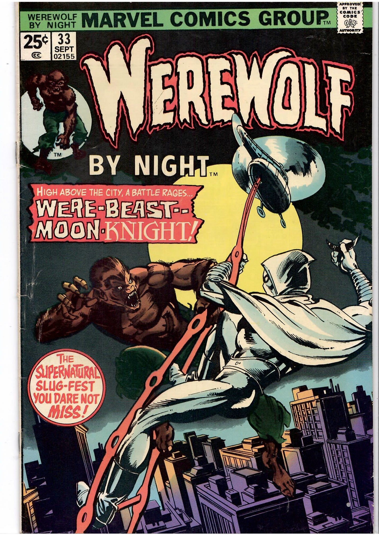 Werewolf by Night #33 (1974) Key issue 2° Moon Knight Fine-