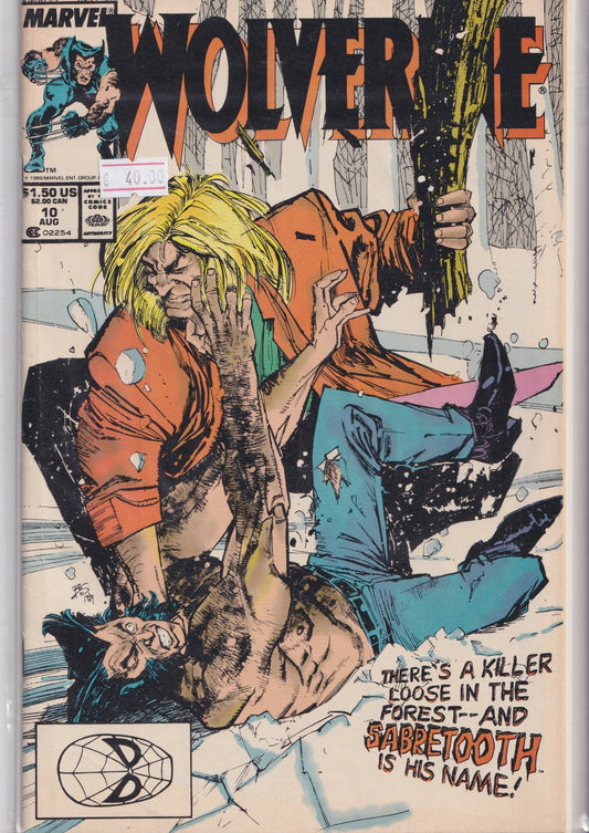 Wolverine #10 (1989) vs Sabretooth VF