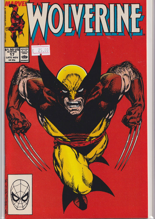 Wolverine #17 (1989) Classic Byrne Cover Byrne art begins Very Fine