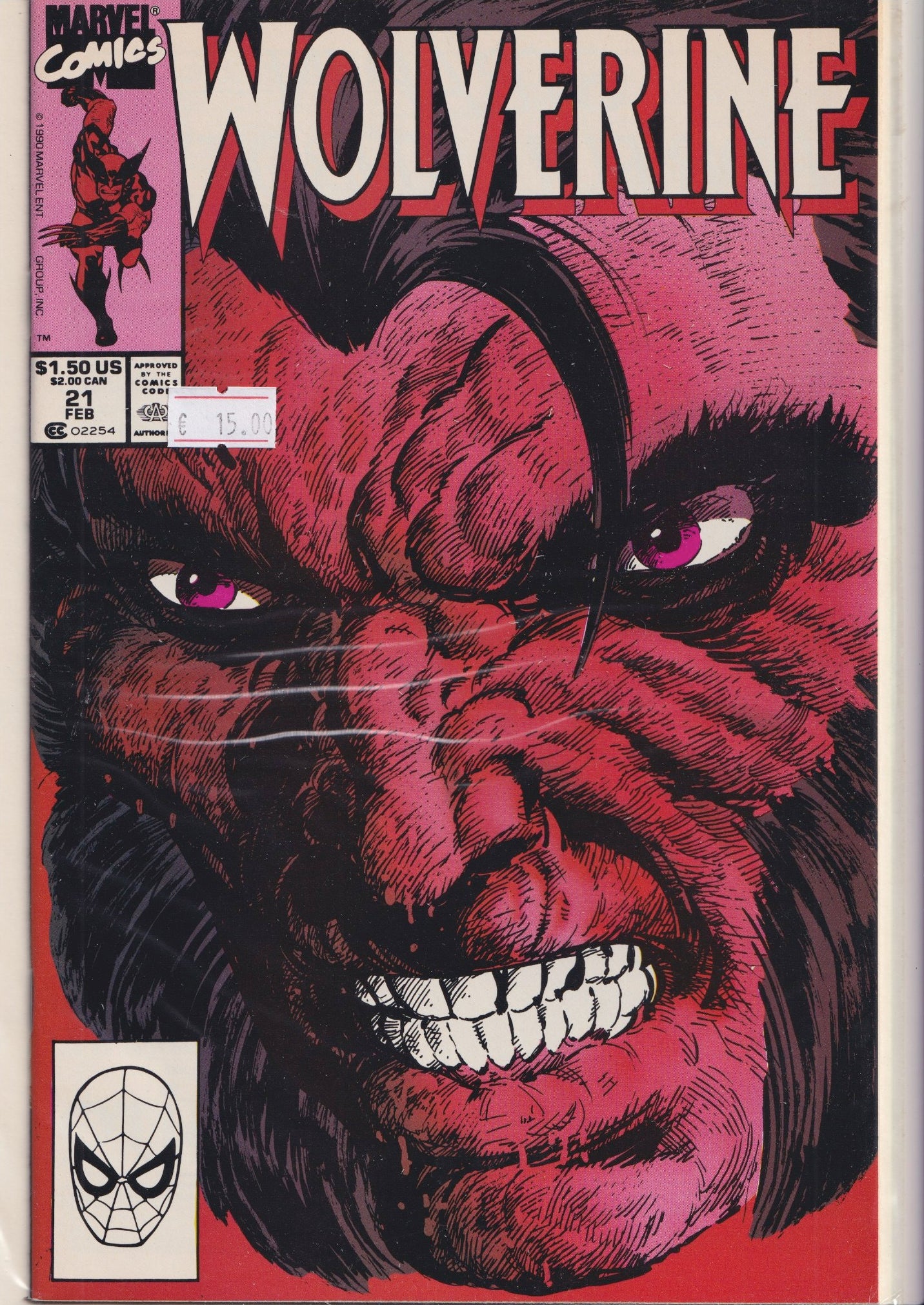 Wolverine #21 (1990) Byne art VF