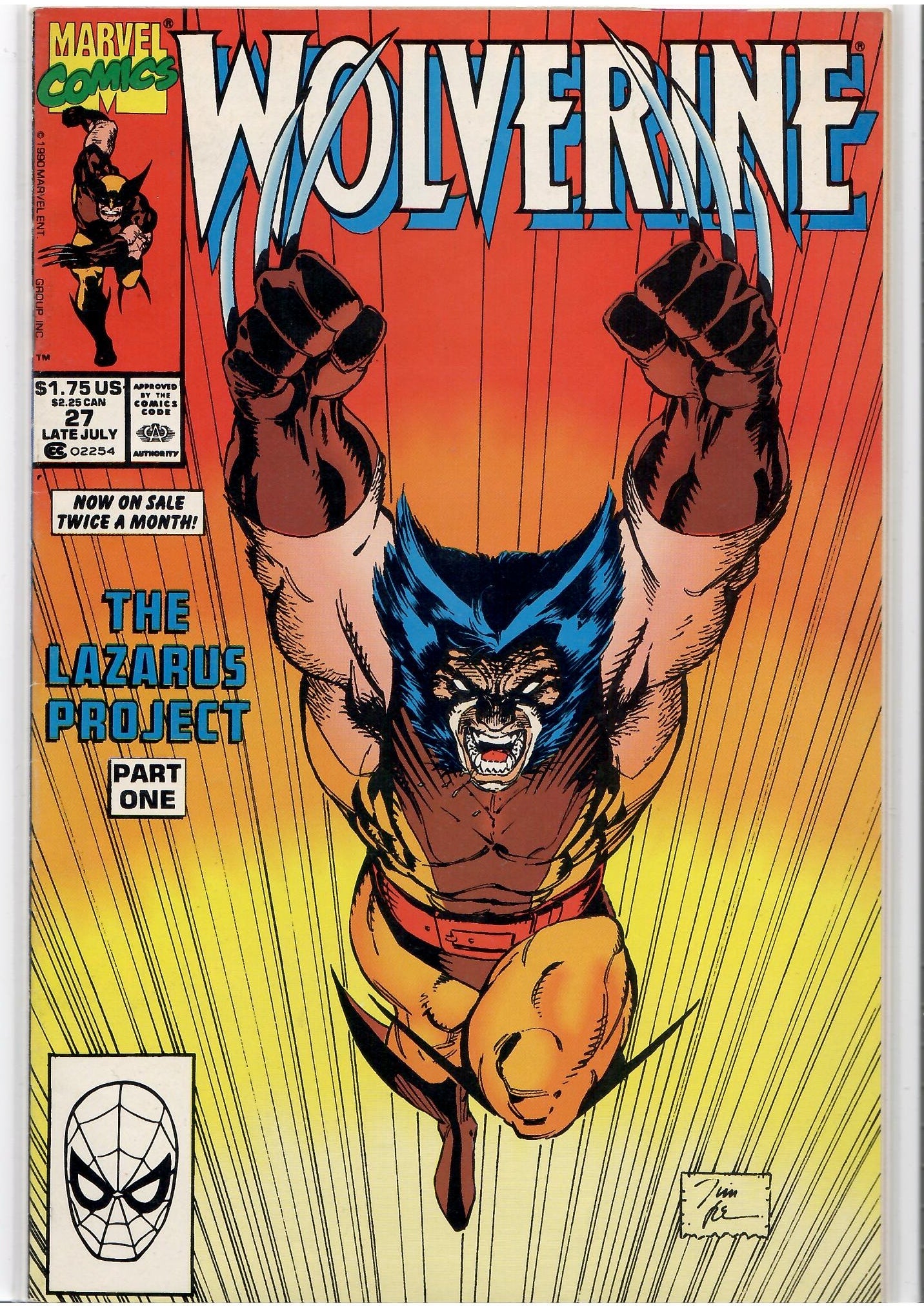 Wolverine #27 ( 1990) Classic Jim Lee cover Very Fine