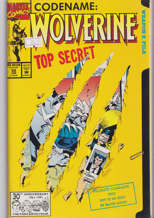 Wolverine #50 (1992) Die Cut cover VF