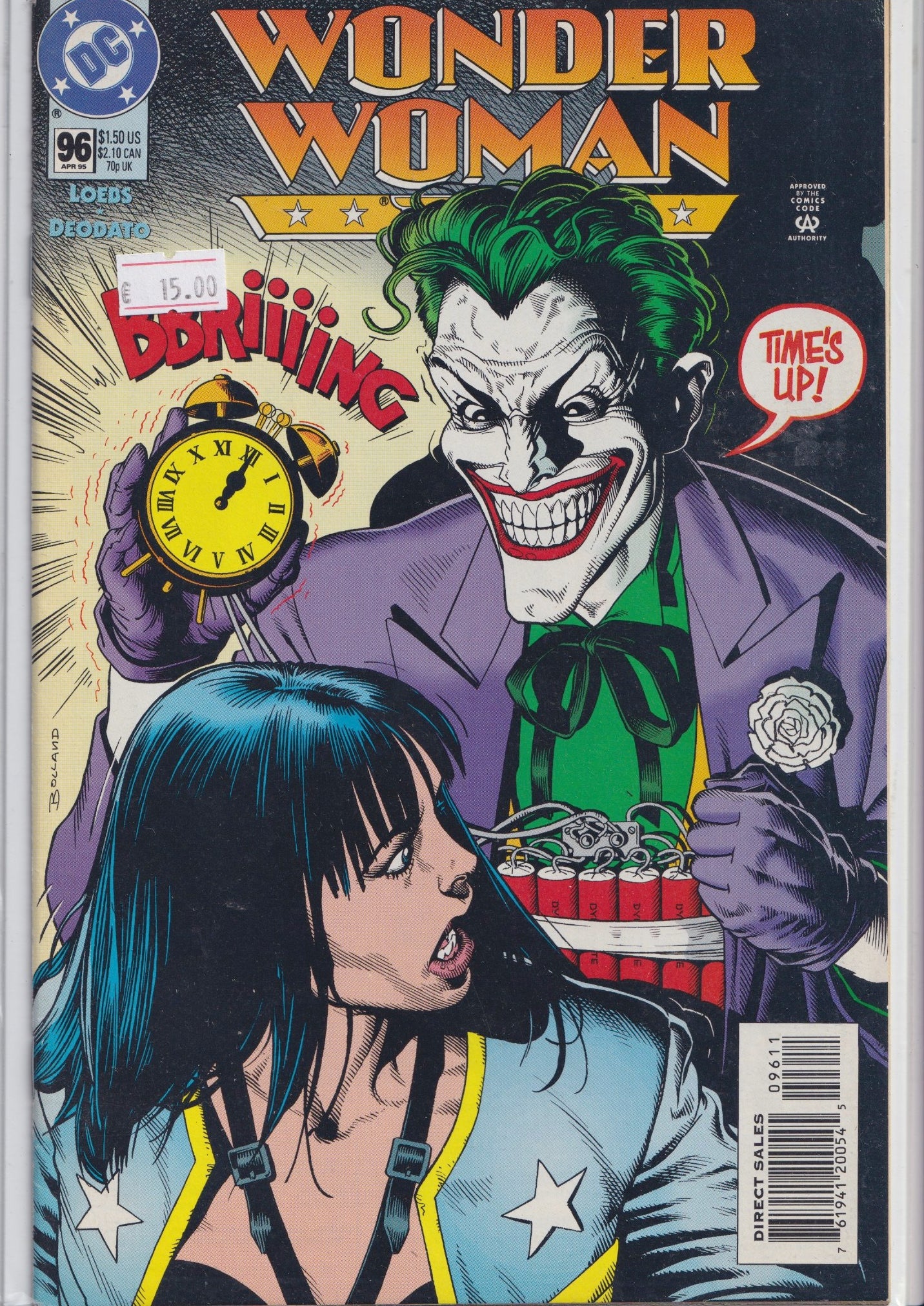 Wonder Woman #96 (1995) Bolland Joker Cover Very Fine