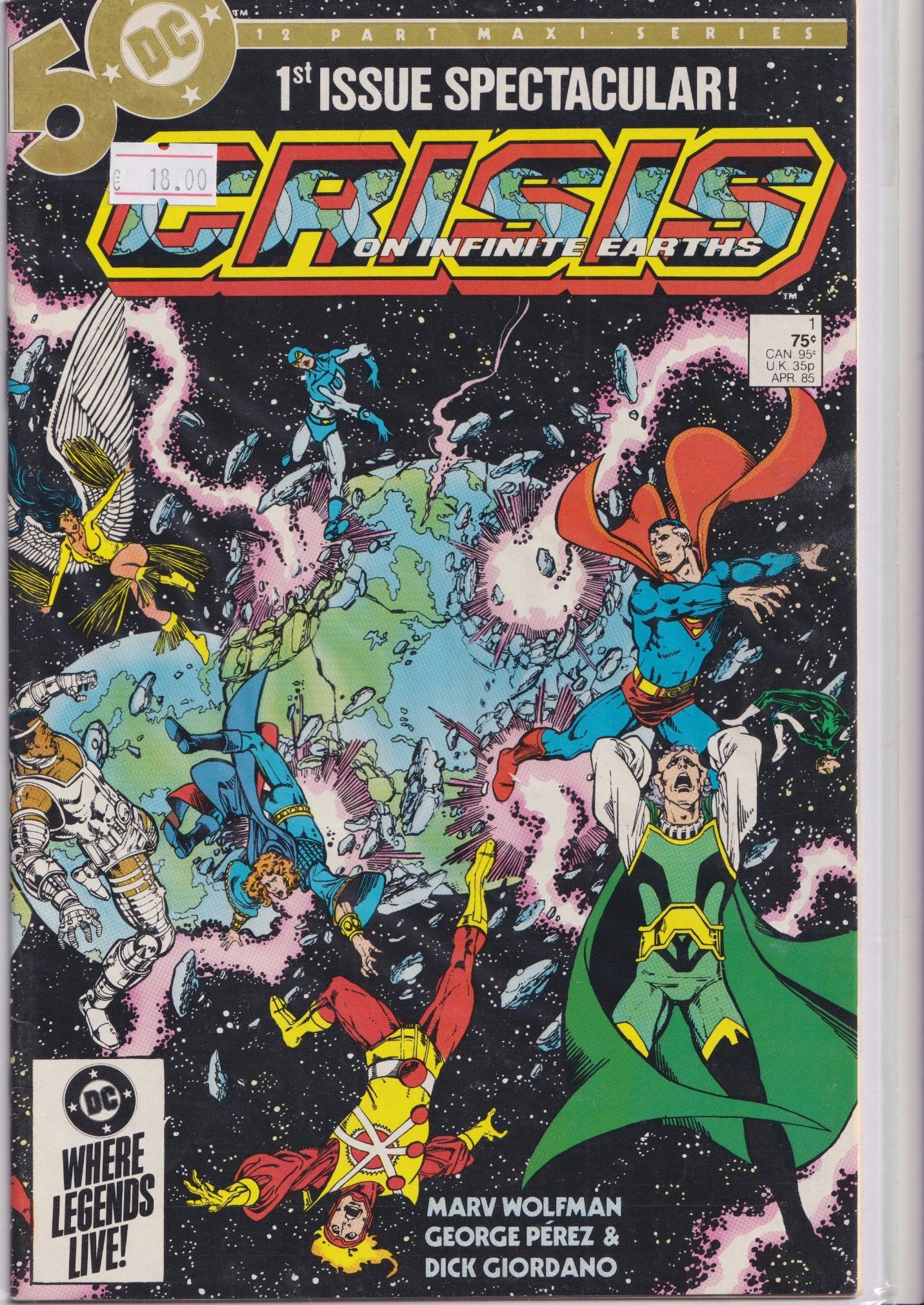 Written by Marv Wolfman. Art by George Perez and Dick Giordano. This is it, the biggest, and arguably most important, event in the history of the DCU.
Very Fine