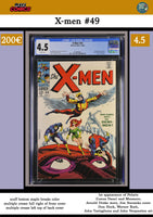 X-men #49 (1968)  1° Lorna Dane Steranko cover CGC 4.5 FCL