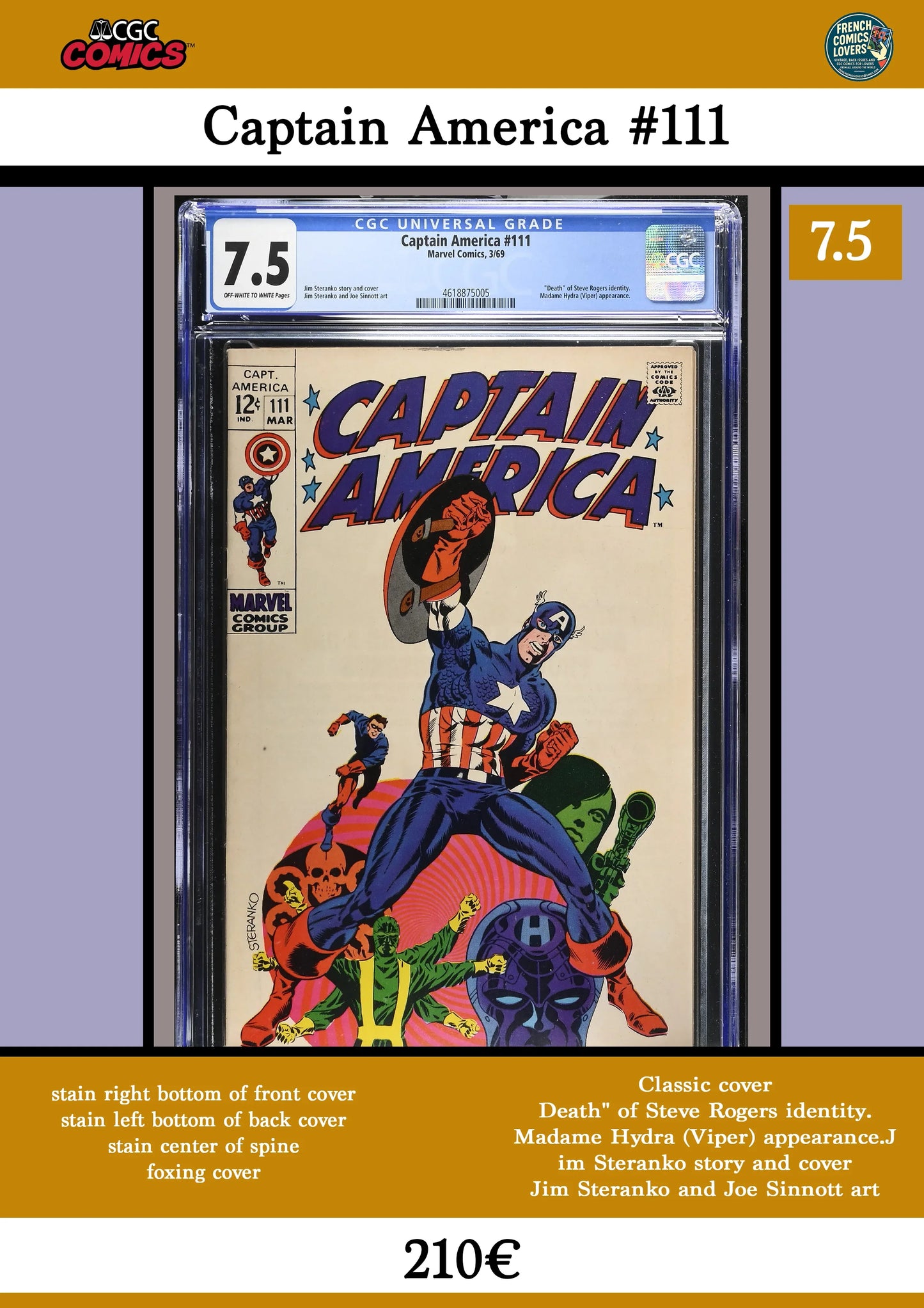 Captain America #111 - French Comics Lovers