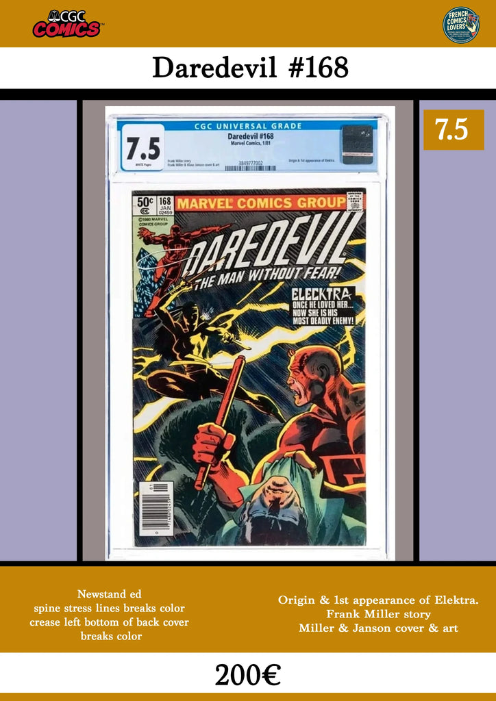 Daredevil #168 - French Comics Lovers