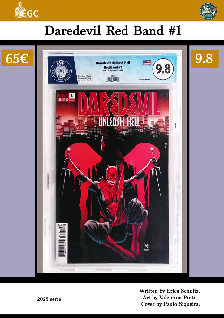Daredevil Red Band #1 (2025) EGC 9.8