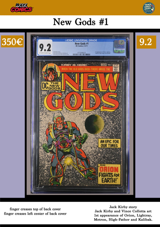 New Gods #1 (1971) Kirby is here CGC 9.2