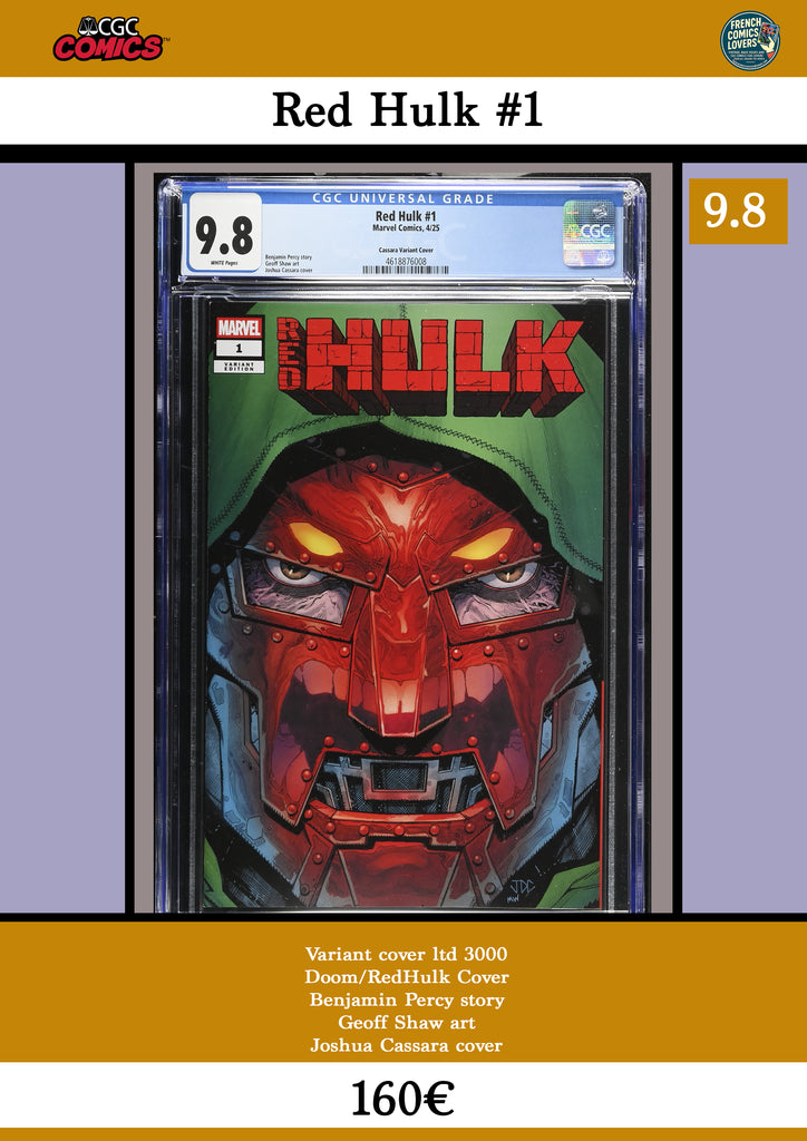 Red Hulk #1 variant - French Comics Lovers