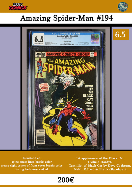 Amazing Spider-Man #194 1° Black Cat - French Comics Lovers