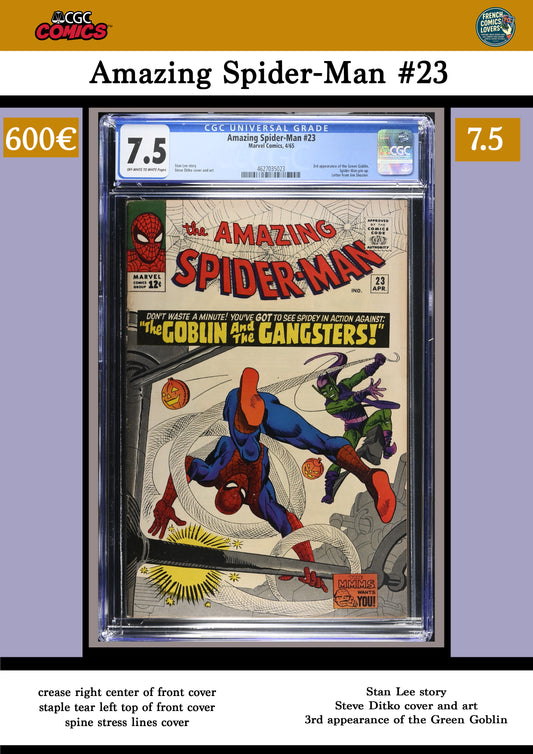 Amazing Spider-Man #23 (1965) 3° Green Goblin , Ditko art CGC 7.0