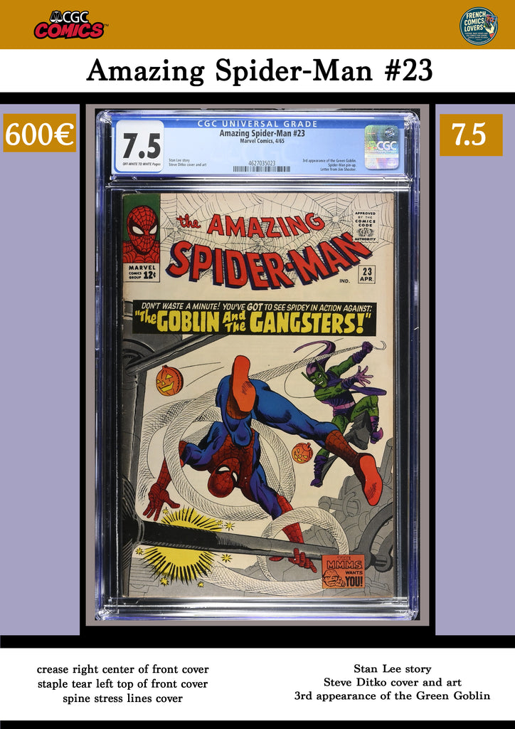 Amazing Spider-Man #23 (1965) 3° Green Goblin , Ditko art CGC 7.0