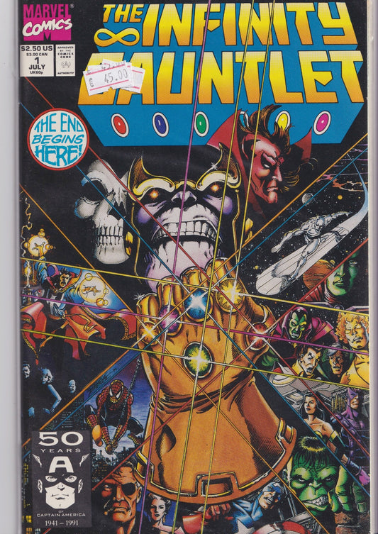 the Infinity Gauntlet #1 (1991) Thanos! VF