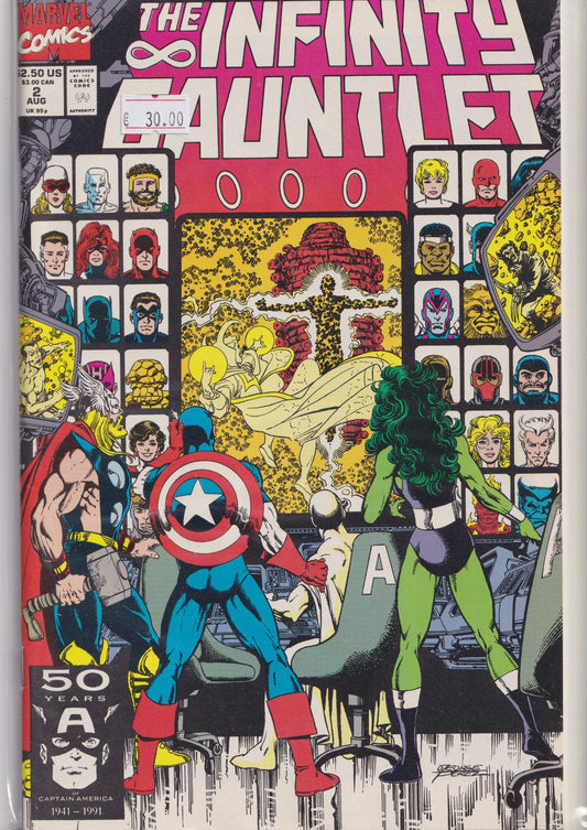 the Infinity Gauntlet #2 (1991) Thanos! VF 