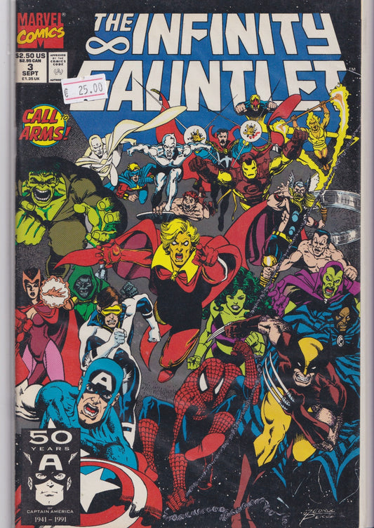 the Infinity Gauntlet #3 (1991) Thanos! VF