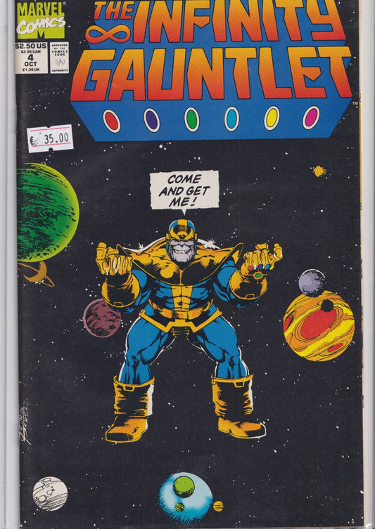 the Infinity Gauntlet #4 (1991) Thanos! VF