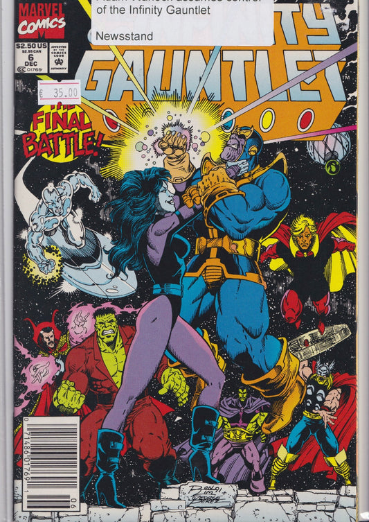 the Infinity Gauntlet #6(1991) Thanos! VF